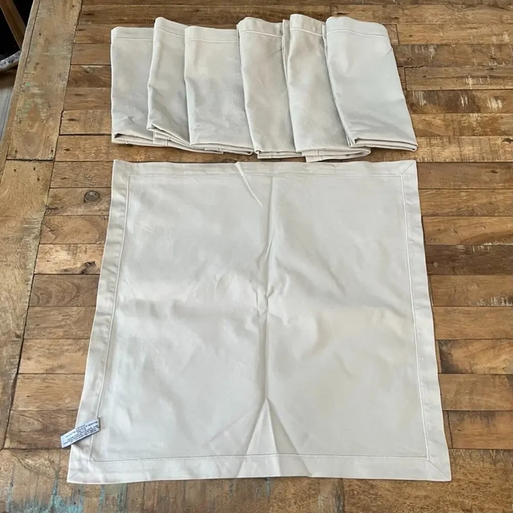 Fieldcrest Classic Napkins Set 7 Tan 100% Cotton
